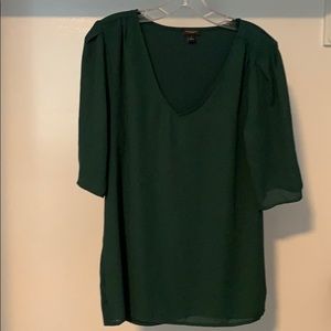 Dark Green Ann Taylor Blouse